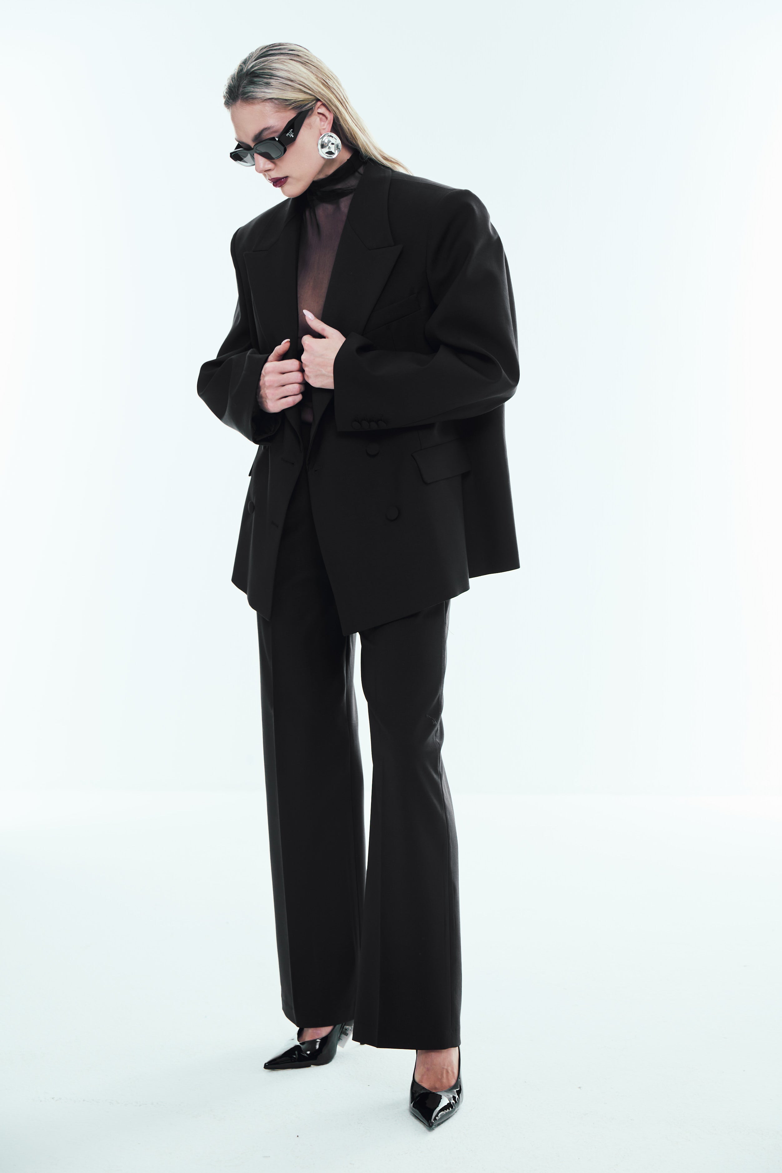 BLAZER DOPPIO PETTO CON SPALLA STRUTTURATA