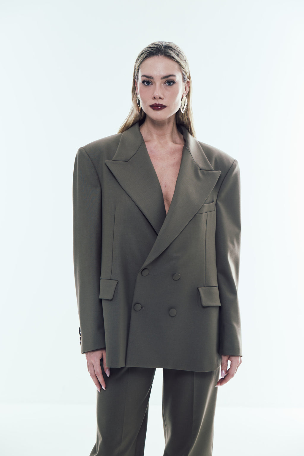 BLAZER DOPPIO PETTO CON SPALLA STRUTTURATA