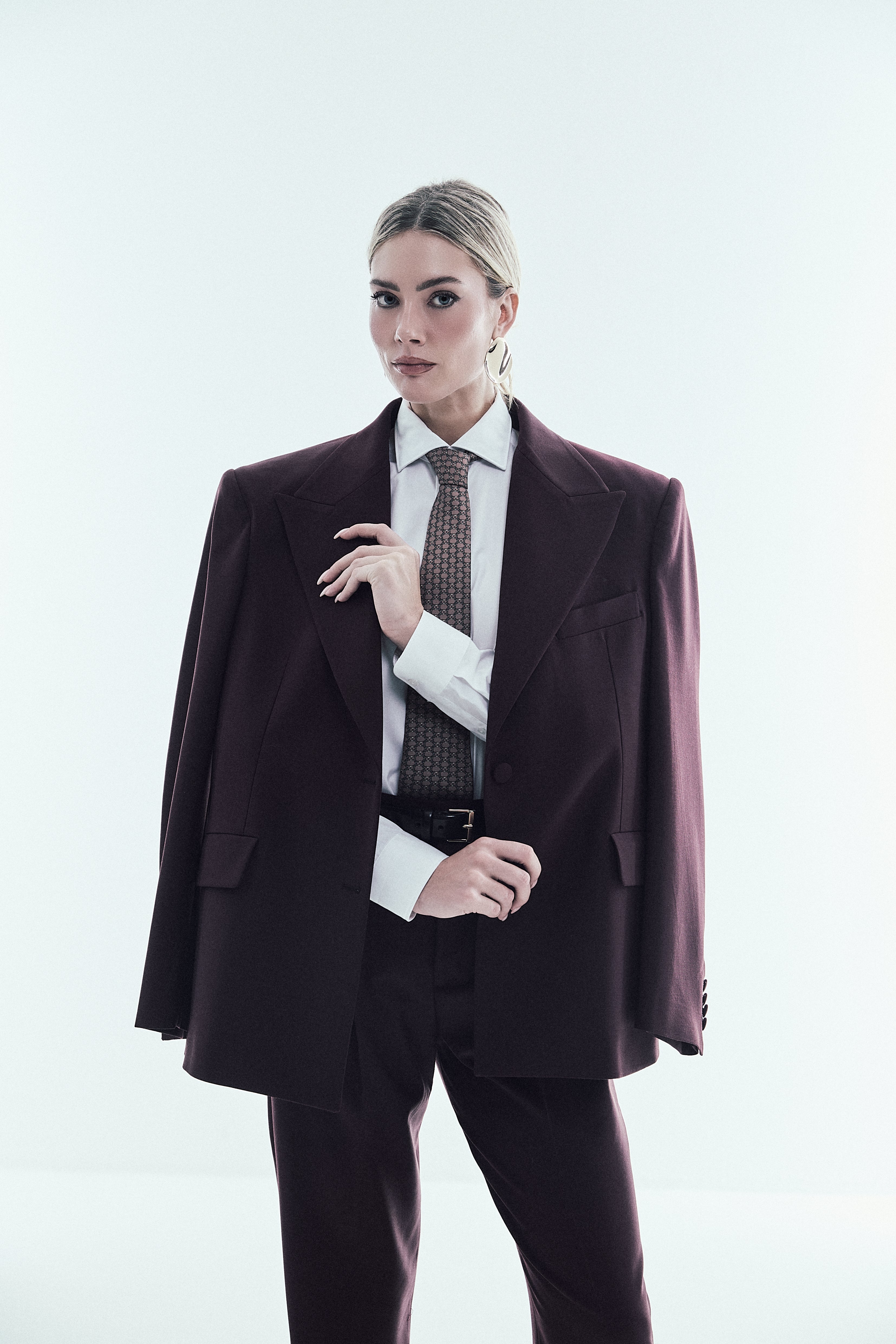 BLAZER MONOPETTO CON SPALLA STRUTTURATA