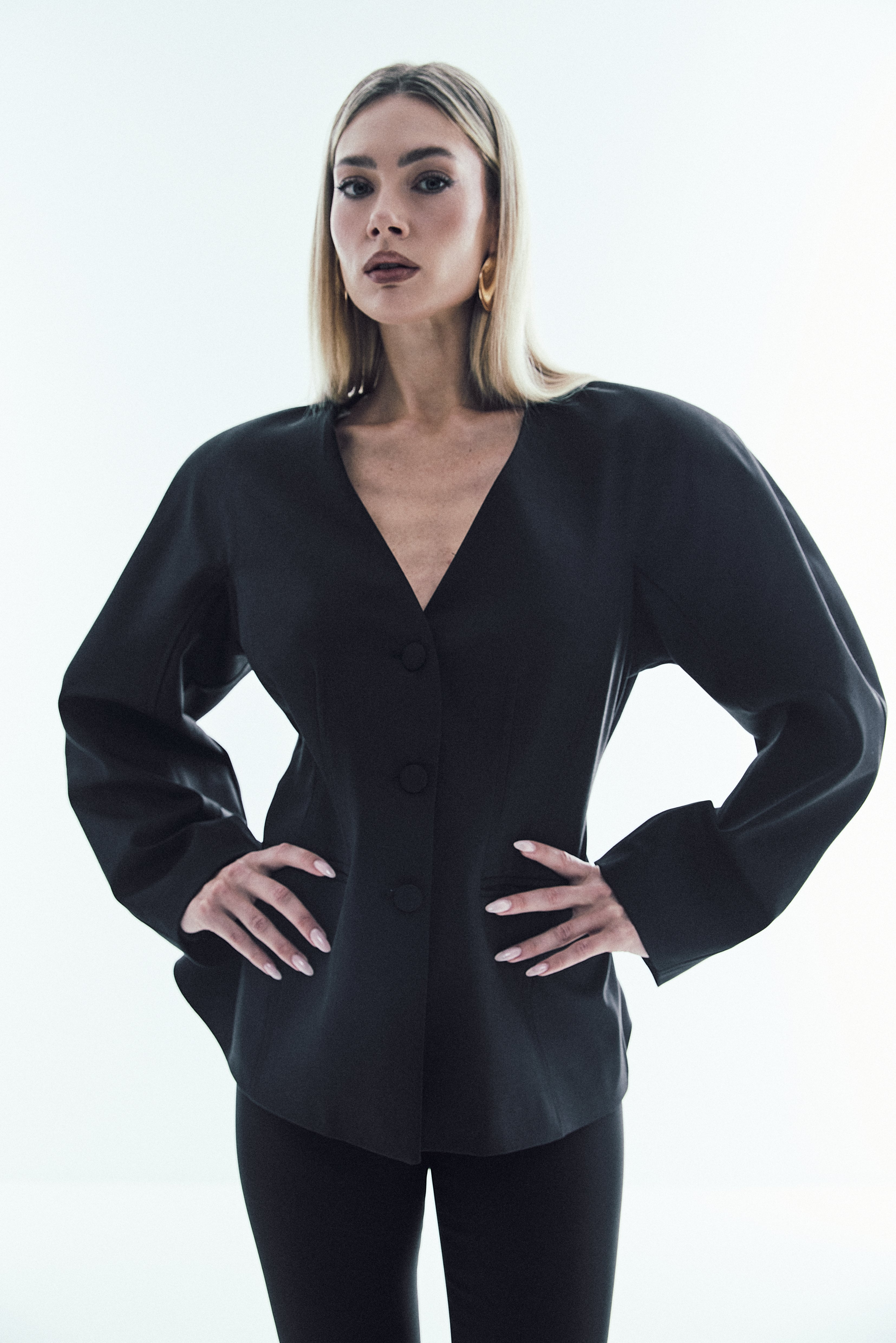 BLAZER MONOPETTO CON SPALLA RAGLAN