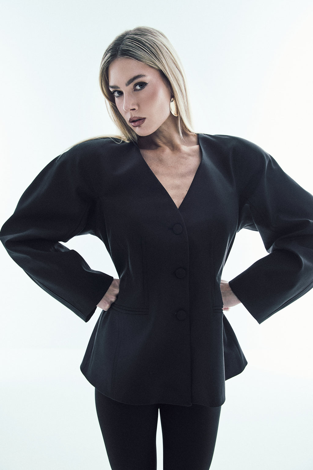 BLAZER MONOPETTO CON SPALLA RAGLAN